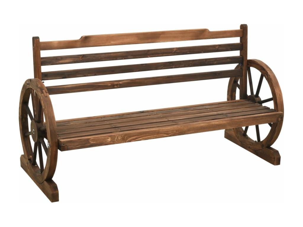Banc marron, 150 x 51,5 x 84 cm