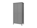 Armoire grise avec rangement, 4 portes, 178 x 50 x 195 cm