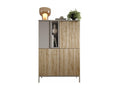 Buffet taupe 4 portes, 110 x 43 x 150 cm