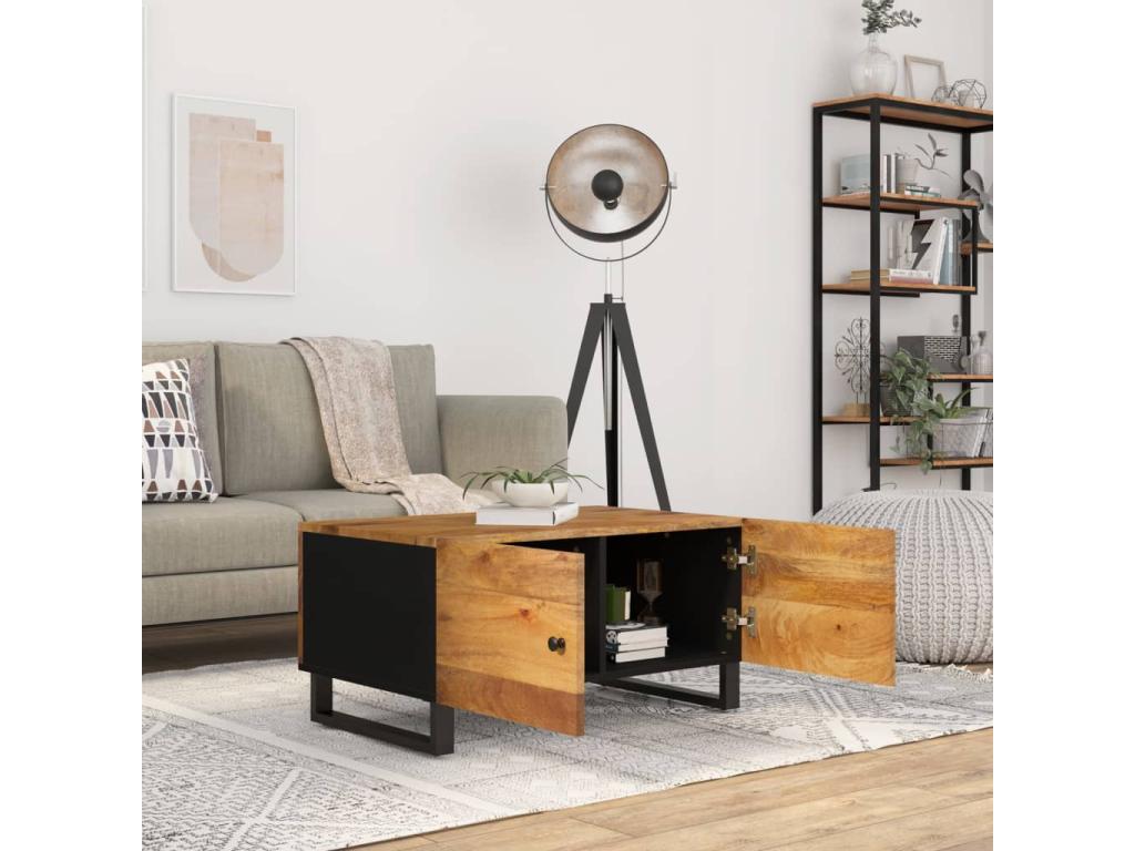 Table basse marron, 80 x 50 x 40 cm