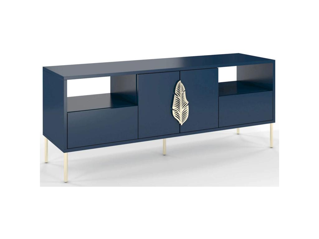 Meuble TV bleu, 136 x 40 x 60 cm