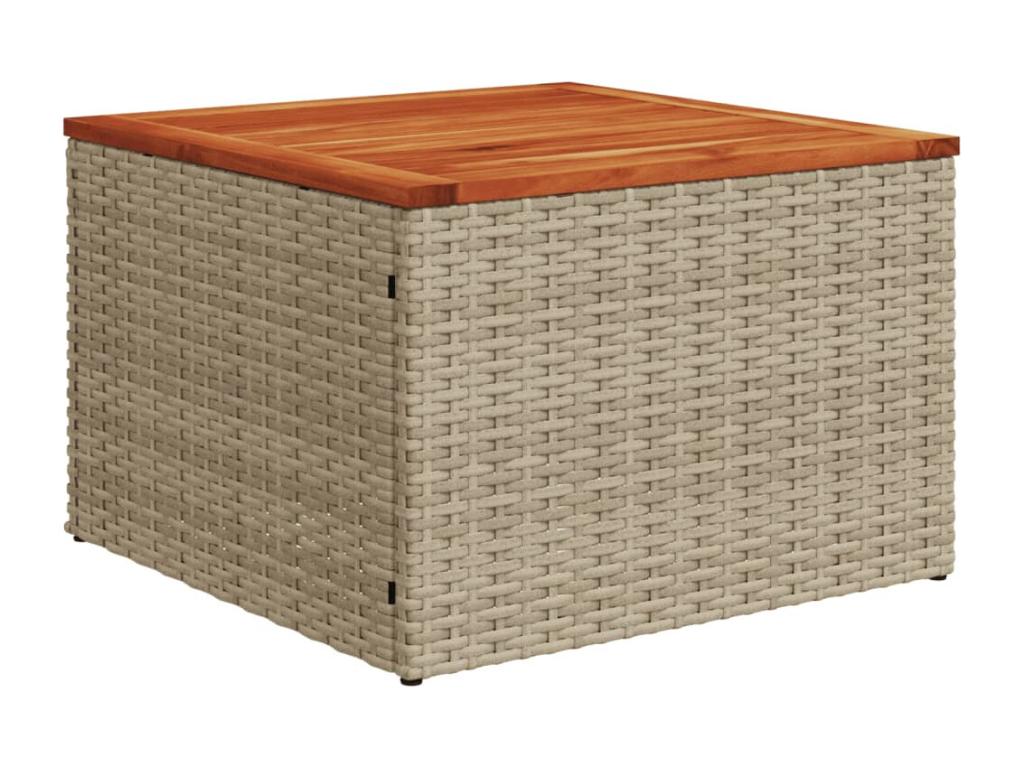 Ensemble de mobilier de jardin beige 13 pièces avec coussins, 62 x 62 x 69 cm - dlz1766568926548