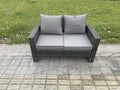 Ensemble de mobilier de jardin gris, 65 x 177 x 66 cm