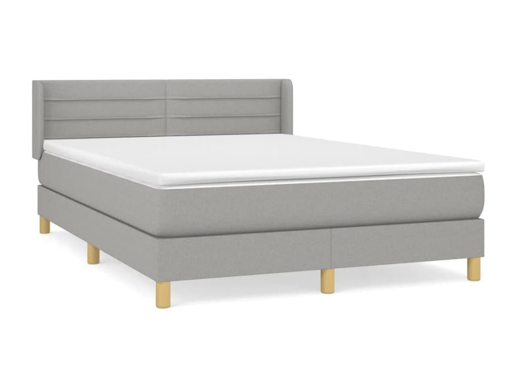 Matelas en tissu gris, 193 x 147 x 88 cm