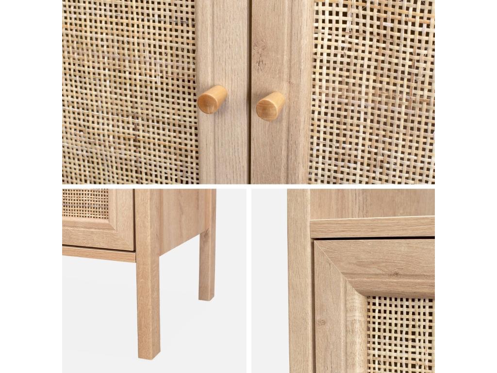 Bibliothèque marron à 2 portes, 46 x 39 x 55 cm