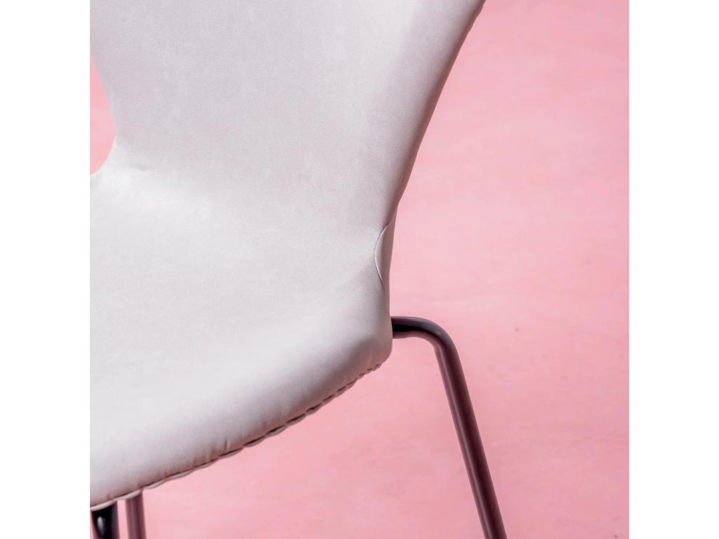 Fauteuil en similicuir gris, 49 x 48 x 79 cm