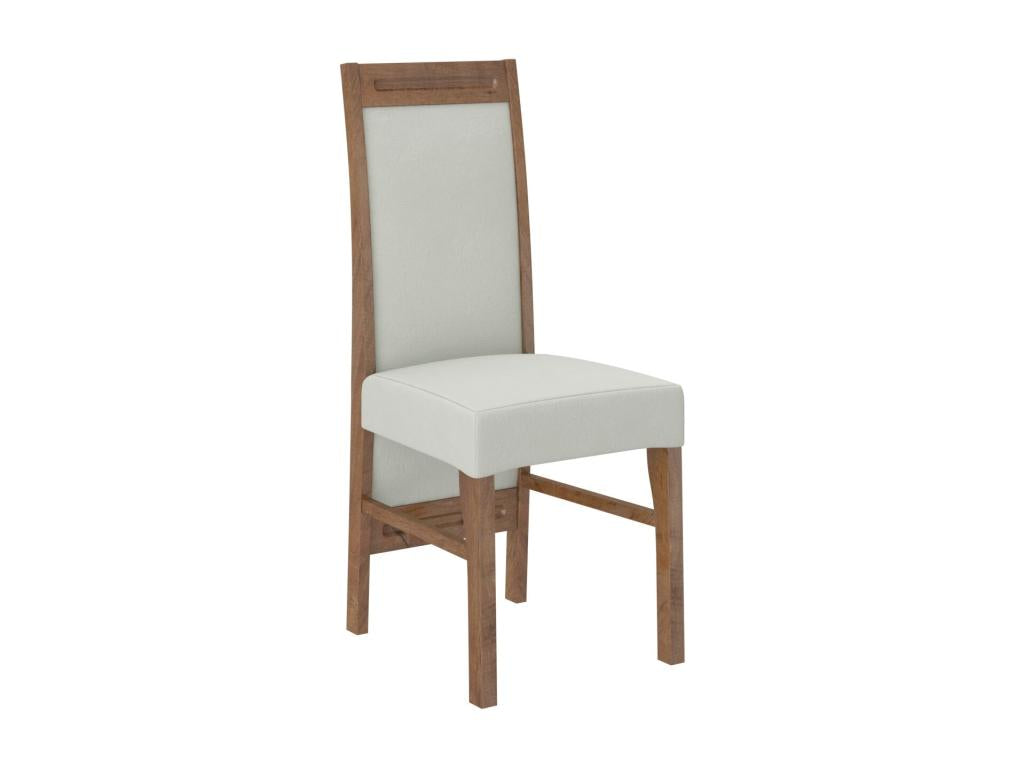 Chaise en tissu gris, 40 x 40 x 97 cm