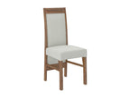 Chaise en tissu gris, 40 x 40 x 97 cm