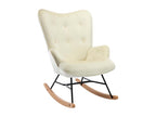 Fauteuil d'appoint en velours crème, 71 x 88 x 98 cm