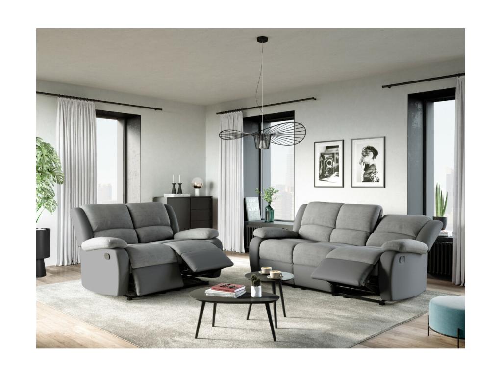 Canapé gris, 143 x 93 x 96 cm