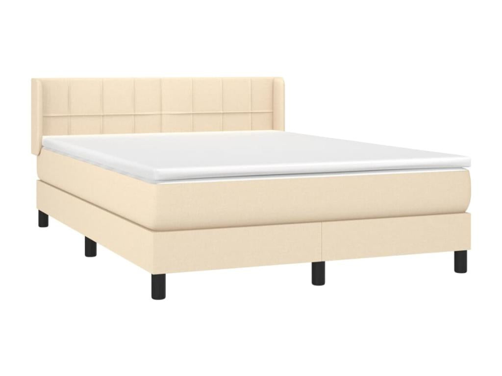 Matelas en tissu crème, 203 x 147 x 88 cm
