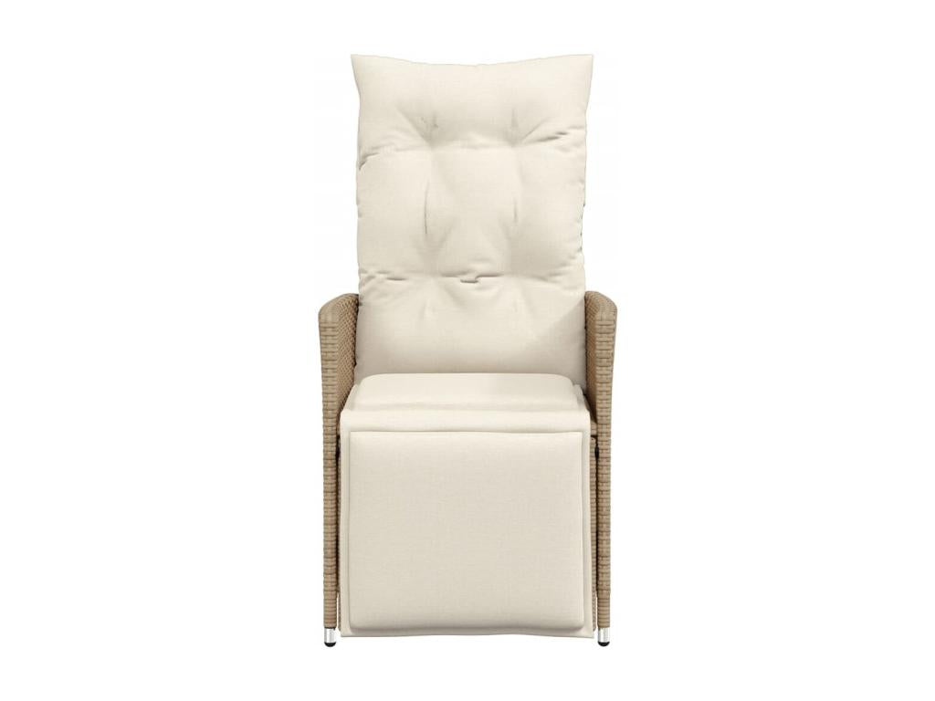 Fauteuil beige avec coussins, 56 x 59 x 92 cm
