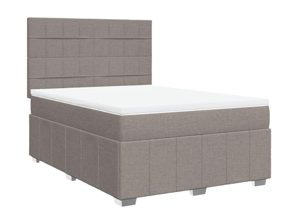 Matelas en tissu taupe, 200 x 144 x 150,5 cm
