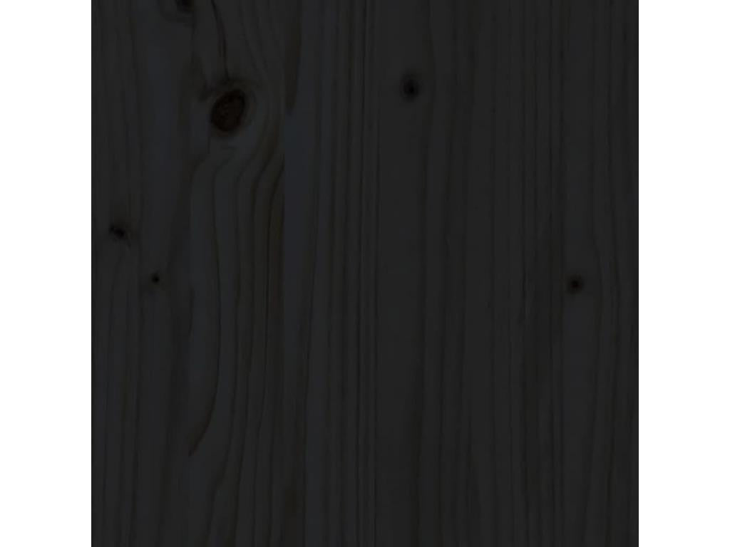 Meuble TV en pin noir, 60 x 35 x 35 cm