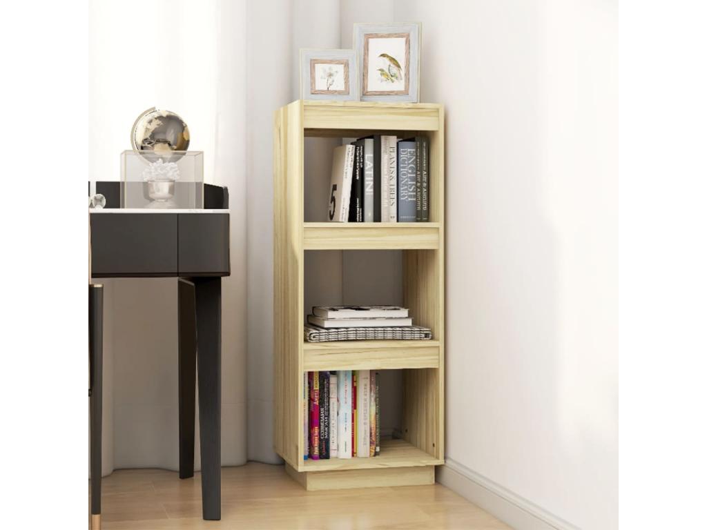 Bibliothèque en pin brun, 40 x 35 x 103 cm