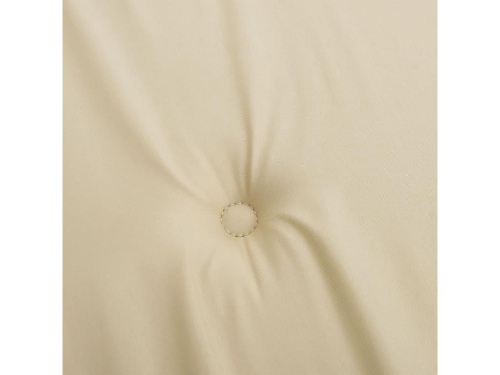 Fauteuil beige avec coussins, 100 x 50 x 3 cm