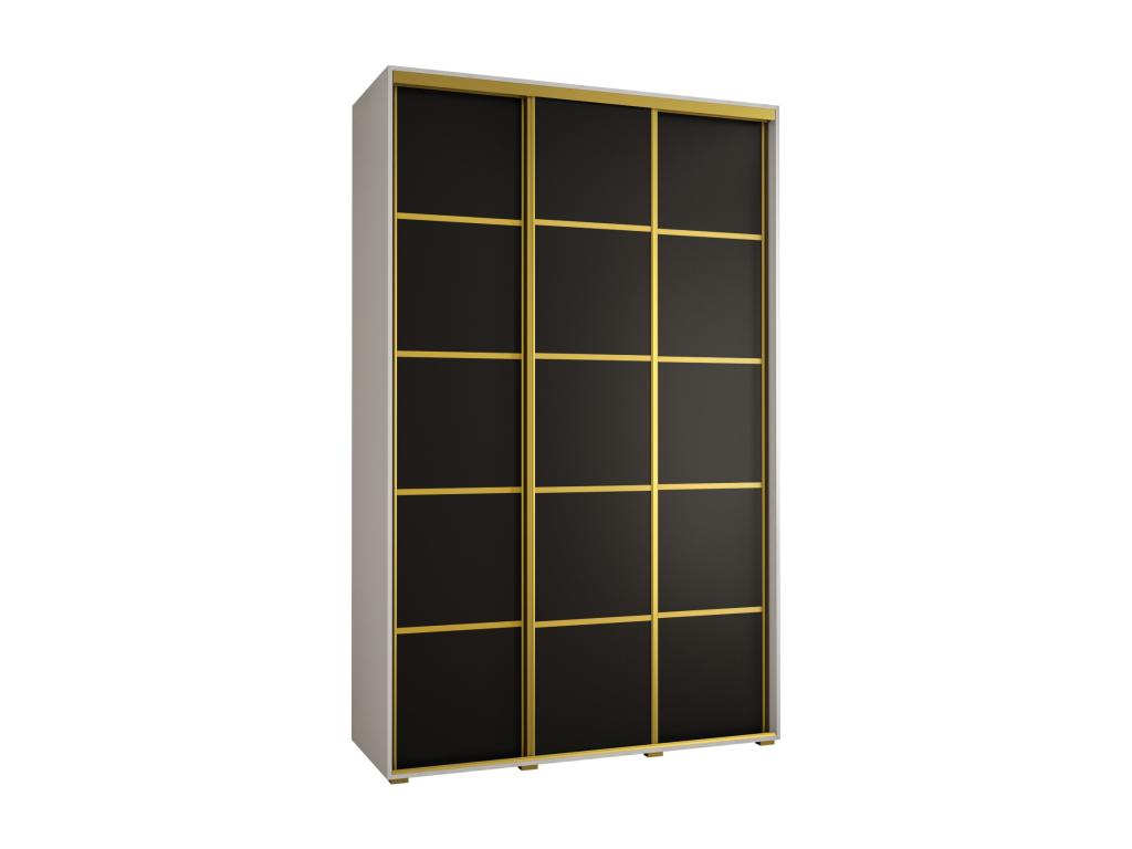 Armoire noire 3 portes, 150 x 45 x 235 cm