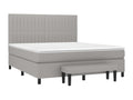 Matelas en tissu gris, 180 x 200 x 20 cm