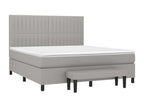Matelas en tissu gris, 180 x 200 x 20 cm