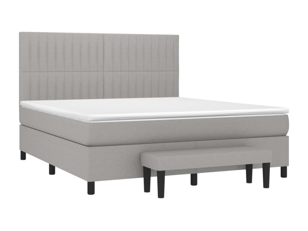 Matelas en tissu gris, 180 x 200 x 20 cm