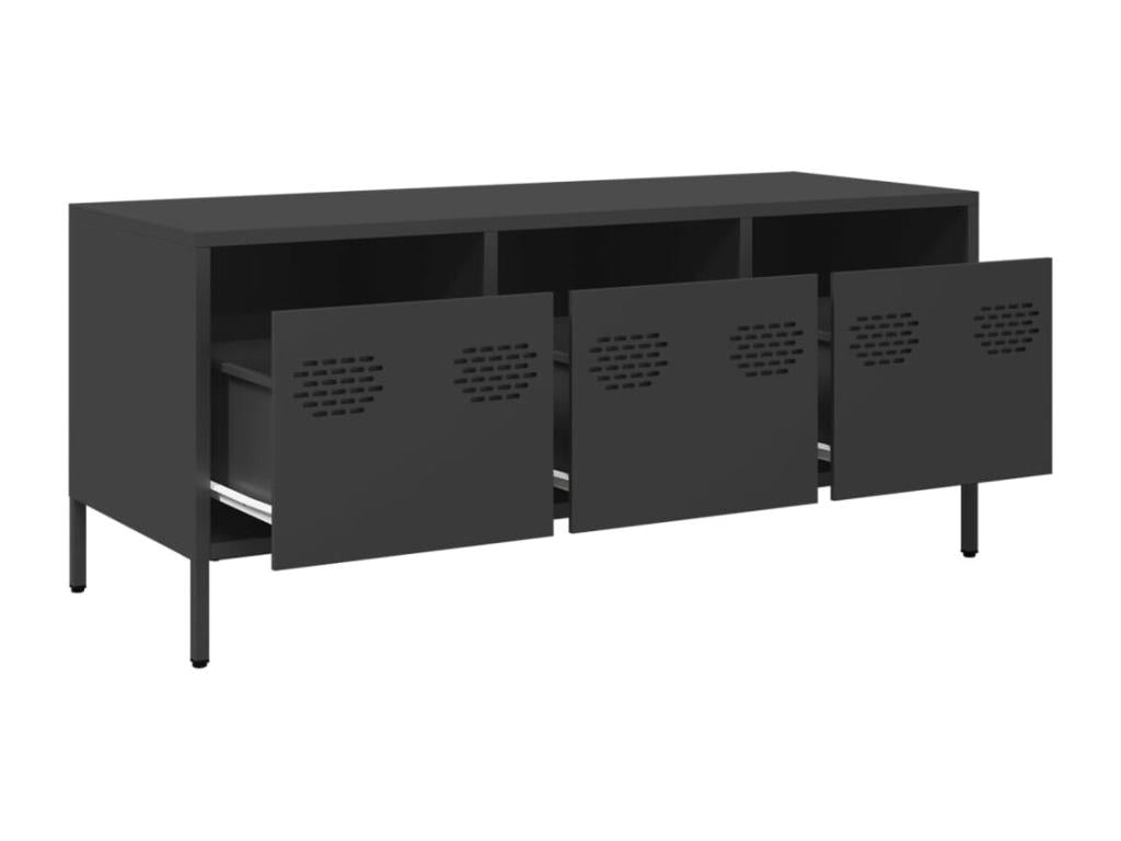 Meuble TV noir, 101,5 x 39 x 43,5 cm