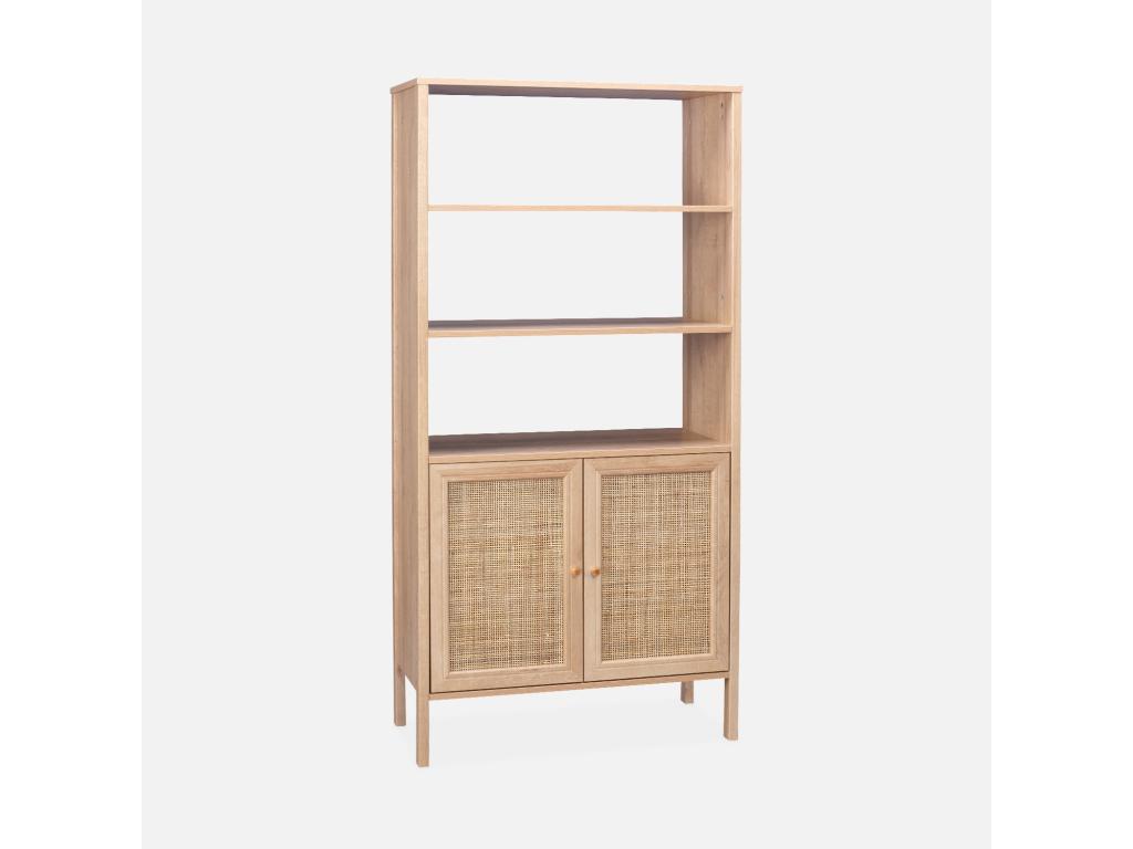 Bibliothèque marron à 2 portes, 46 x 39 x 55 cm