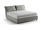 Matelas en tissu gris avec rangement, 215 x 155 x 95 cm