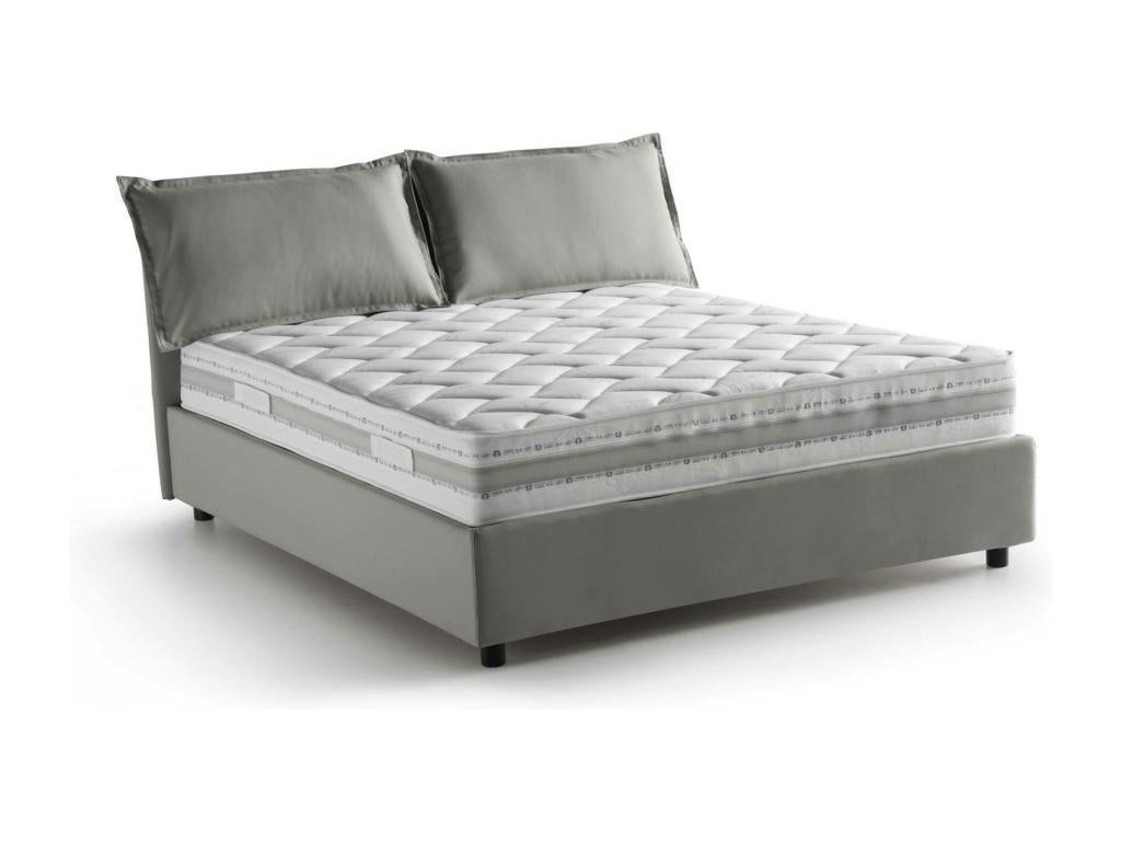 Matelas en tissu gris avec rangement, 215 x 155 x 95 cm