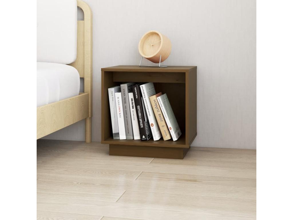 Ensemble de 2 meubles de maison en pin brun, 40 x 30 x 40 cm