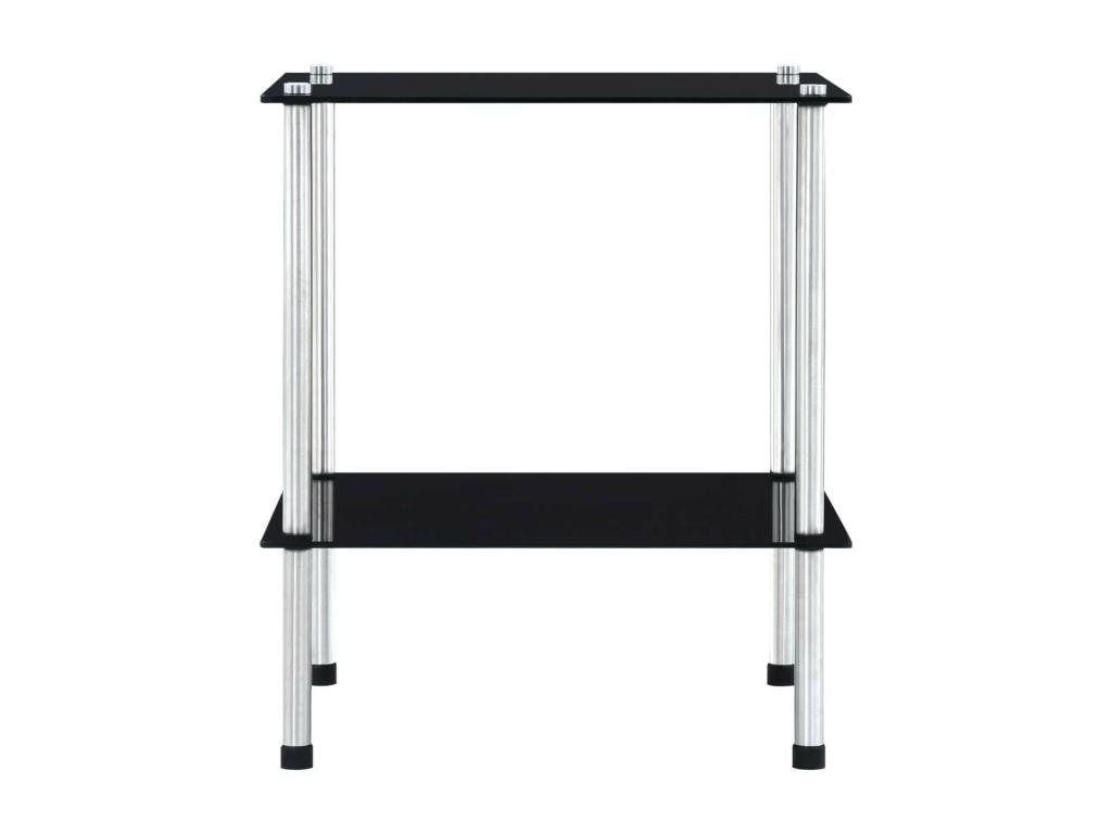 Étagère en verre noir, 40 x 40 x 47 cm