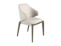 Fauteuil en cuir beige, 53 x 53 x 82 cm
