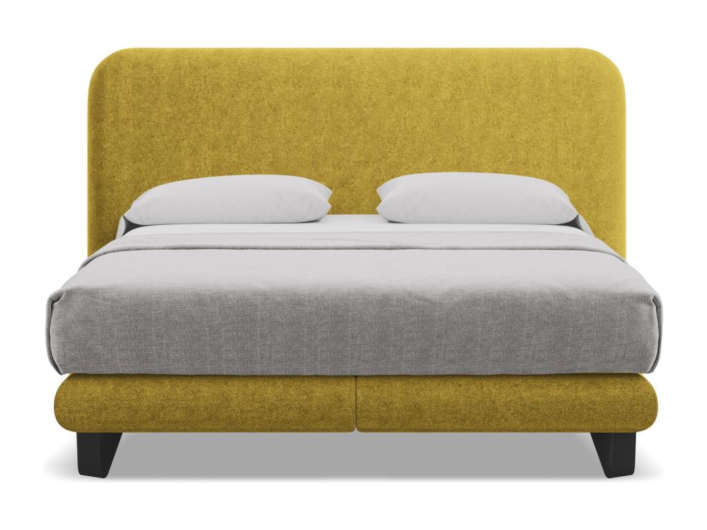Matelas Tissu Jaune Moutarde, 200 x 140 x 120 cm