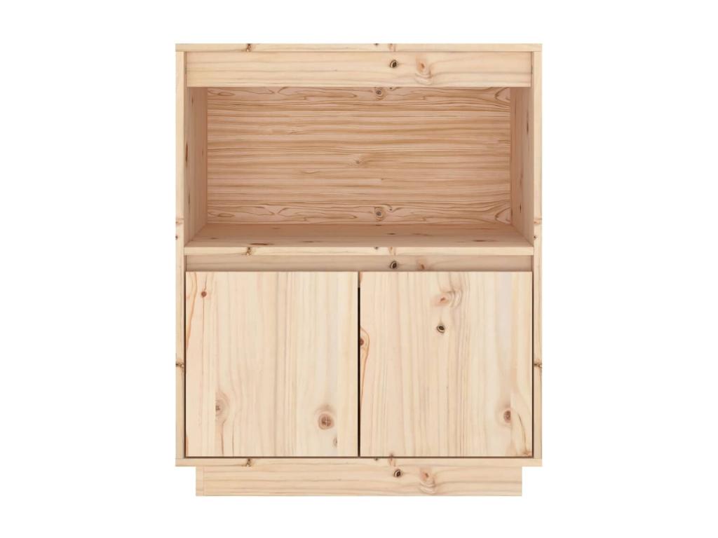 Buffet en bois massif marron, 60 x 34 x 75 cm