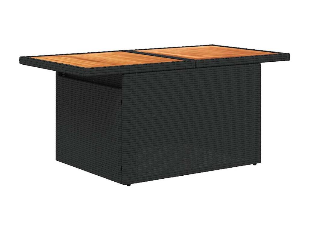 Ensemble de mobilier de jardin noir 8 pièces avec coussins, 55 x 55 x 37 cm - dlz1766569529892