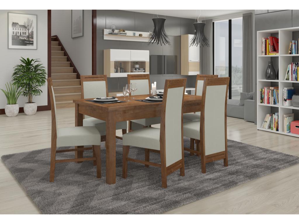 Chaise en tissu gris, 40 x 40 x 97 cm