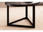 Table basse en bois massif noir, 58 x 58 x 40 cm
