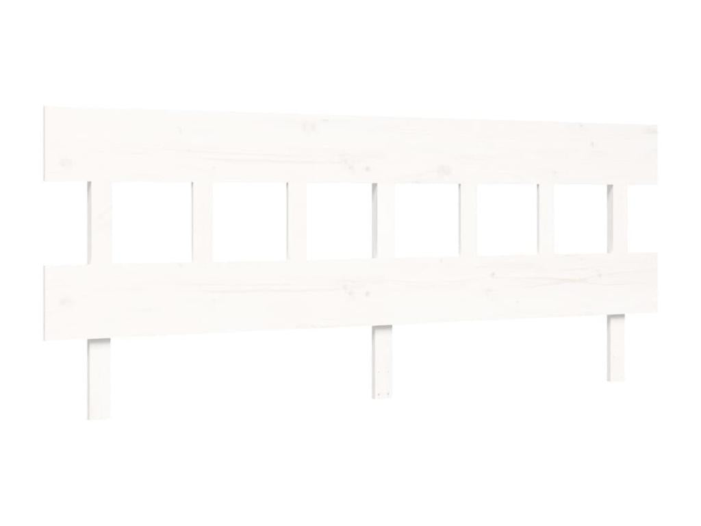 Cadre de lit blanc, 203,5 x 183,5 x 81 cm