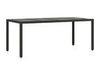 Table en verre noir, 142 x 62 x 69 cm