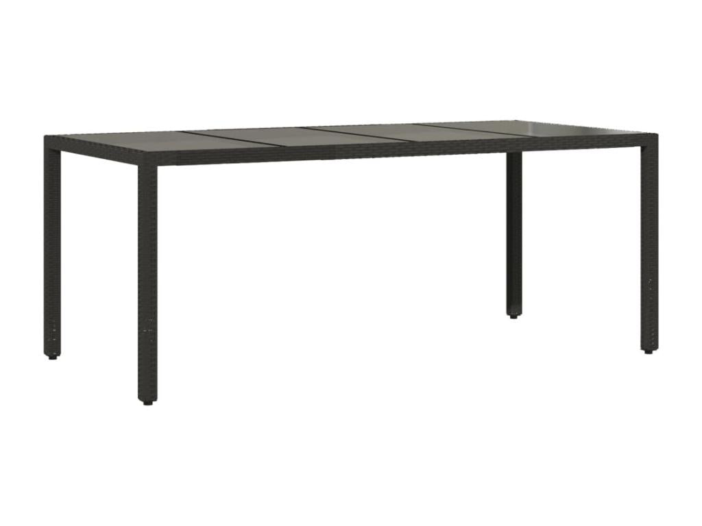 Table en verre noir, 142 x 62 x 69 cm