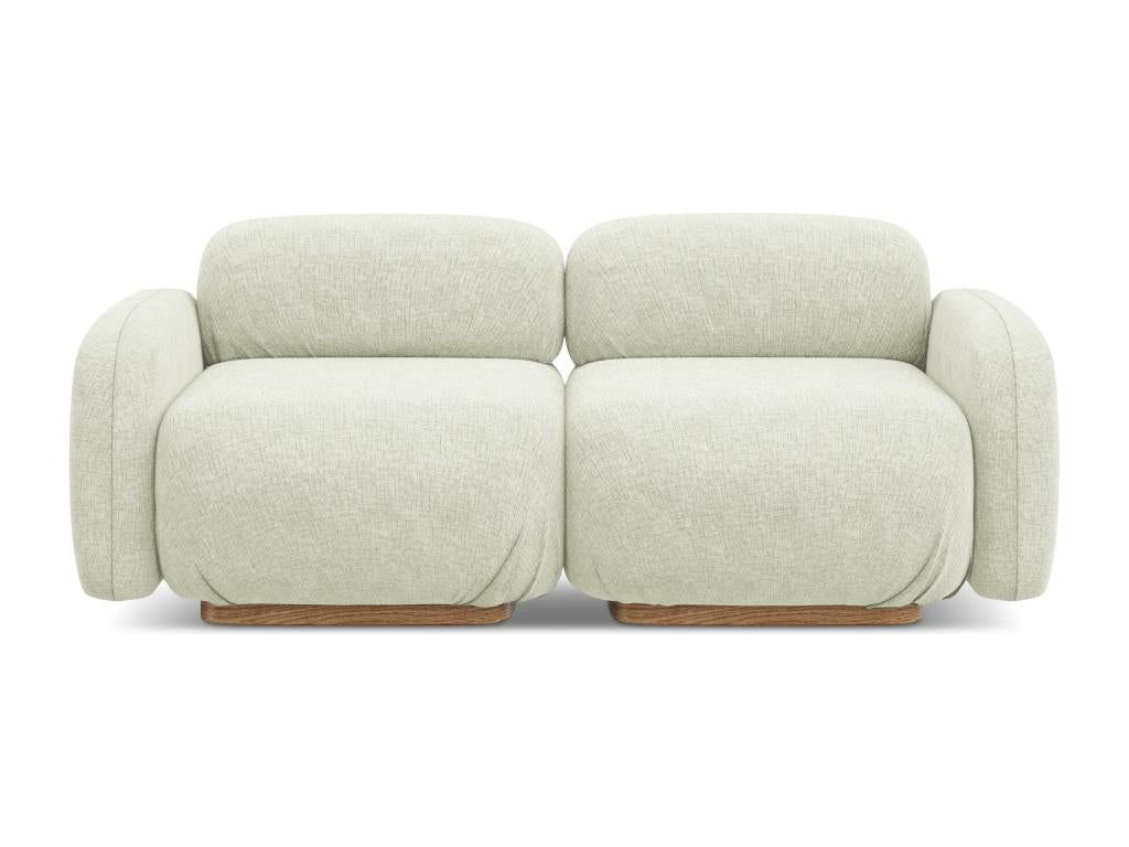 Canapé en tissu blanc, 95 x 190 x 73 cm