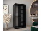 Armoire noire 2 portes, 100 x 62 x 200 cm