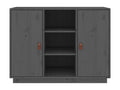 Buffet en bois massif gris, 100 x 40 x 75 cm