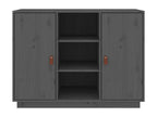 Buffet en bois massif gris, 100 x 40 x 75 cm