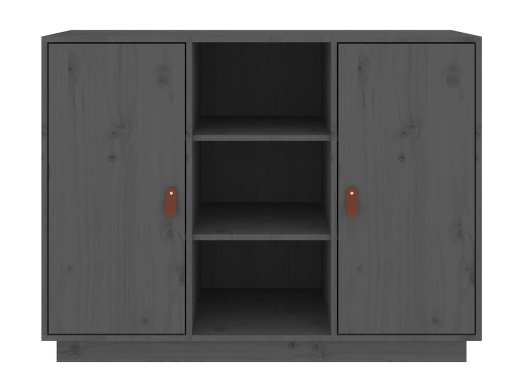 Buffet en bois massif gris, 100 x 40 x 75 cm
