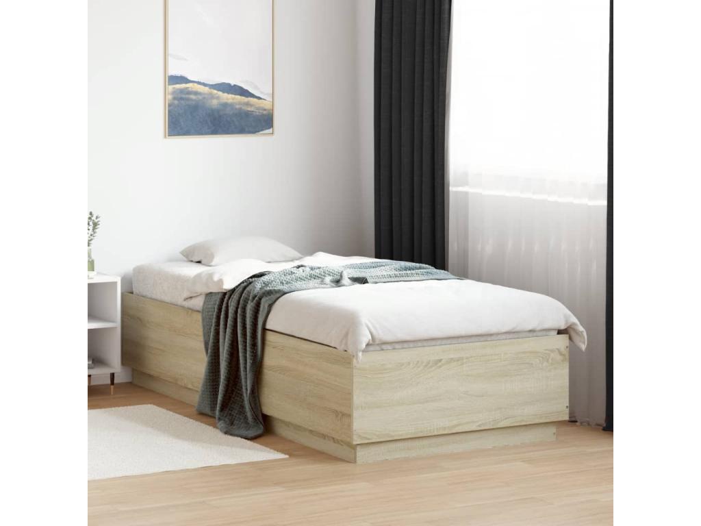 Cadre de lit marron, 203 x 102 x 40 cm