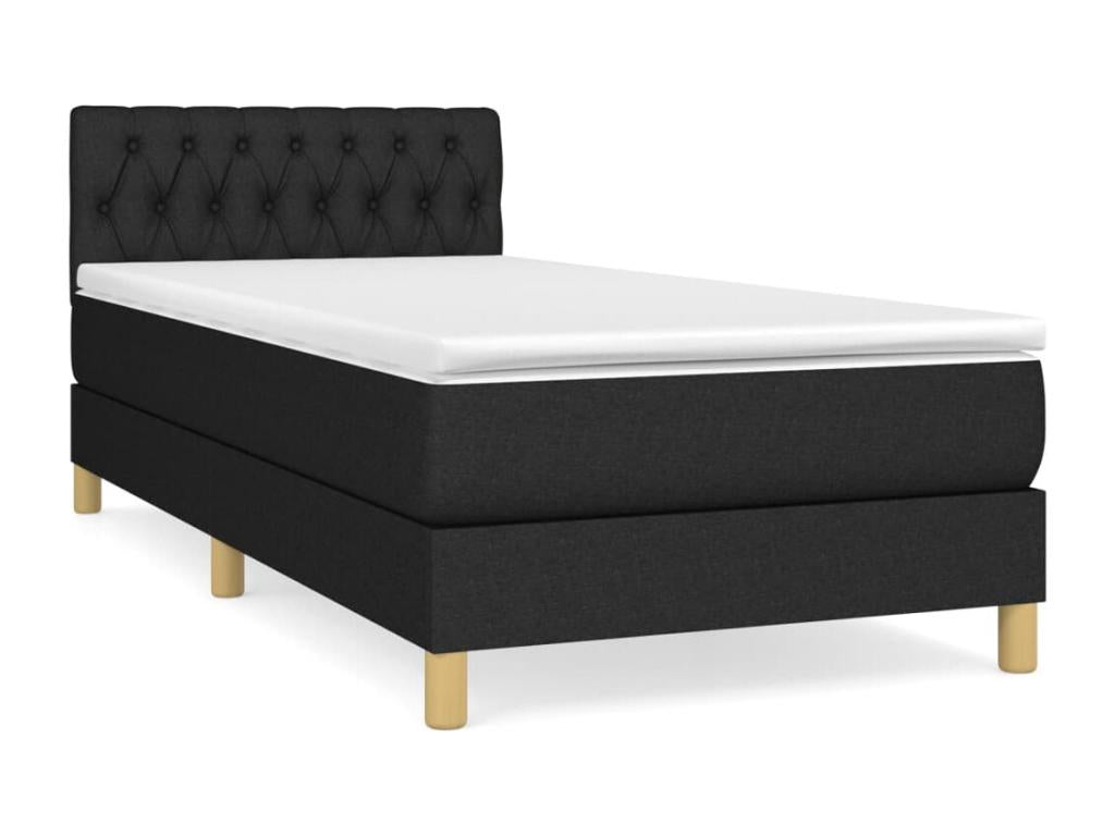 Matelas en tissu noir, 203 x 80 x 88 cm