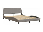 Matelas en tissu taupe, 208 x 145 x 74,5 cm