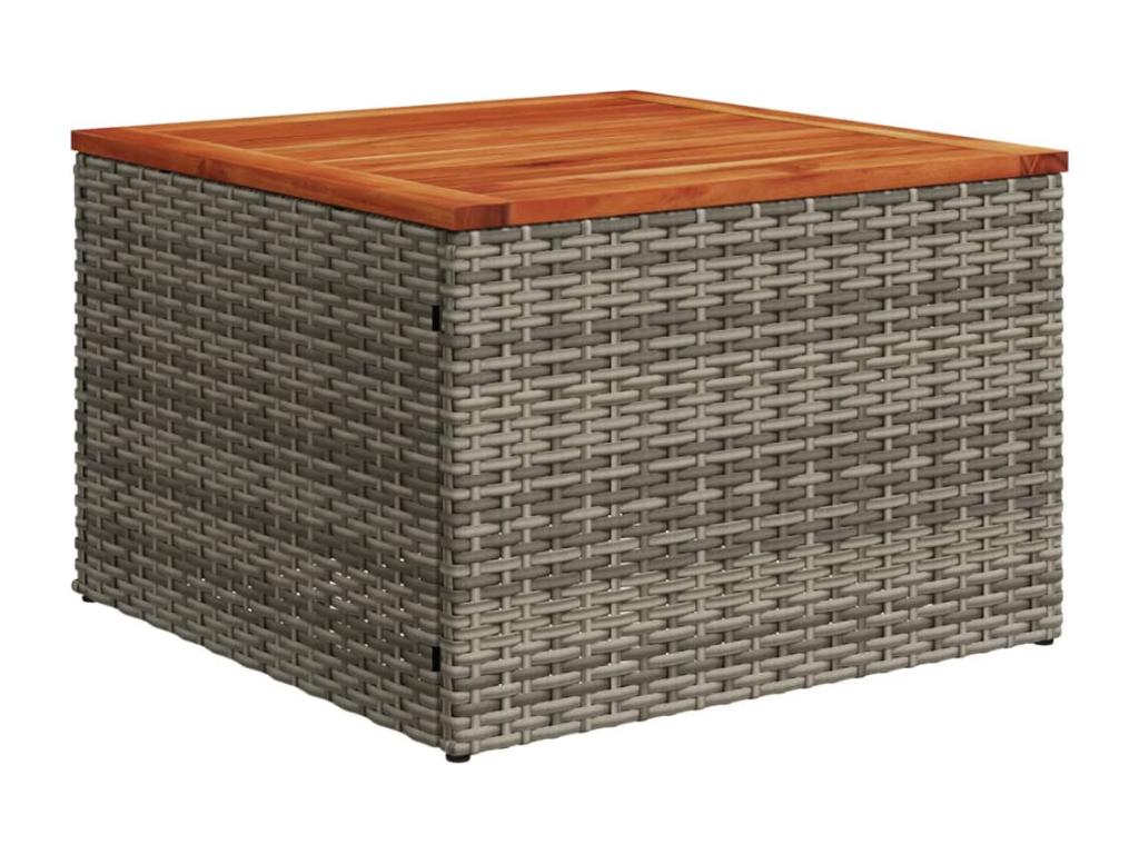 Ensemble de mobilier de jardin gris 5 pièces avec coussins, 55 x 55 x 37 cm
