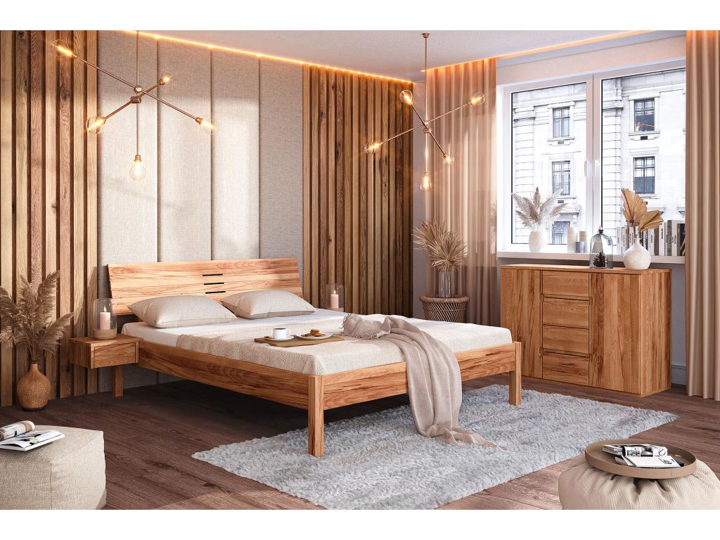 Cadre de lit naturel, 200 x 180 x 86 cm