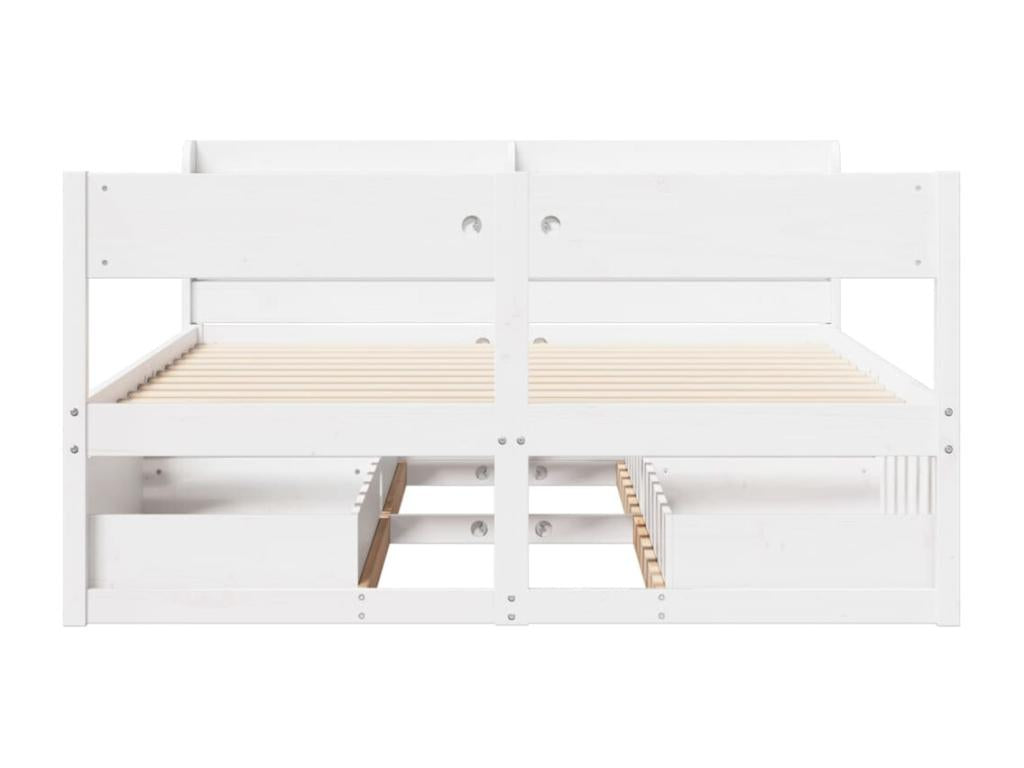 Matelas en bois de pin blanc, 218 x 170 x 82 cm